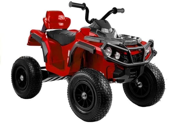 Quad BDM0906 Electric Ride On Vehicle Pumped Wheels - Red