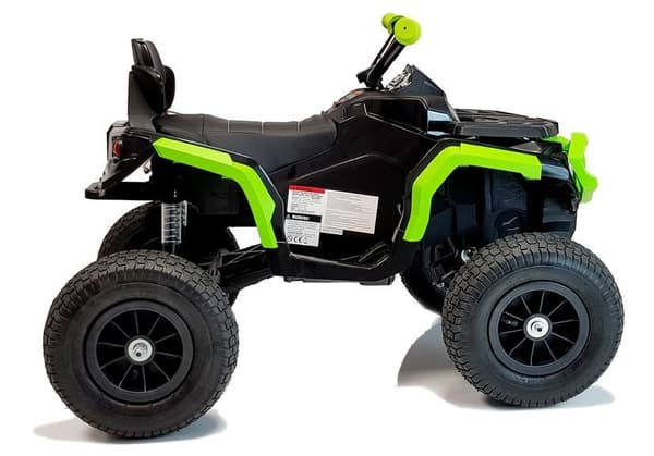 Quad BDM0906 Electric Ride On Vehicle Pumped Wheels - Black