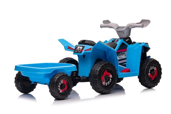 XMX630T Blue Battery Quad Bike With Trailer
