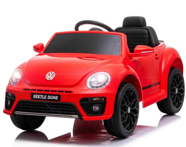 VW Beetle Dune elbil till barn 12v m/Gummihjul, 2.4G Remote, 12V7AH