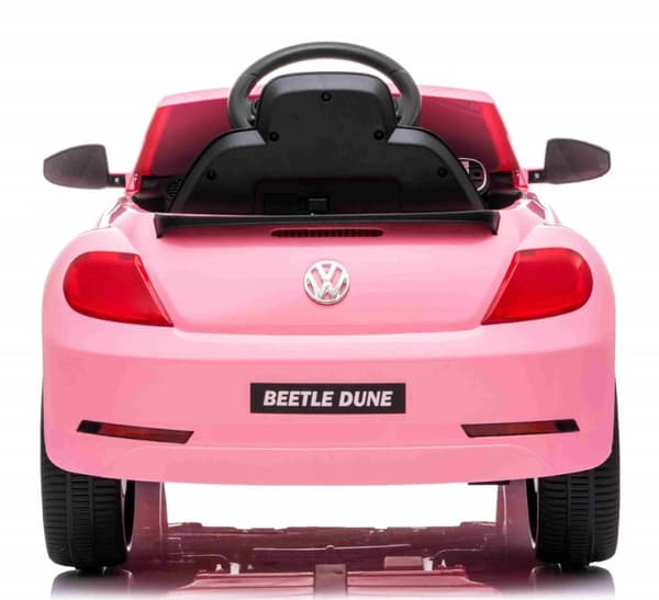 VW Beetle Dune elbil till barn 12v m/Gummihjul, 2.4G Remote, 12V7AH Pink