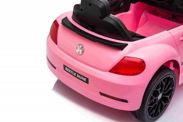 VW Beetle Dune elbil till barn 12v m/Gummihjul, 2.4G Remote, 12V7AH Pink