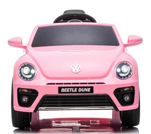 VW Beetle Dune elbil till barn 12v m/Gummihjul, 2.4G Remote, 12V7AH Pink