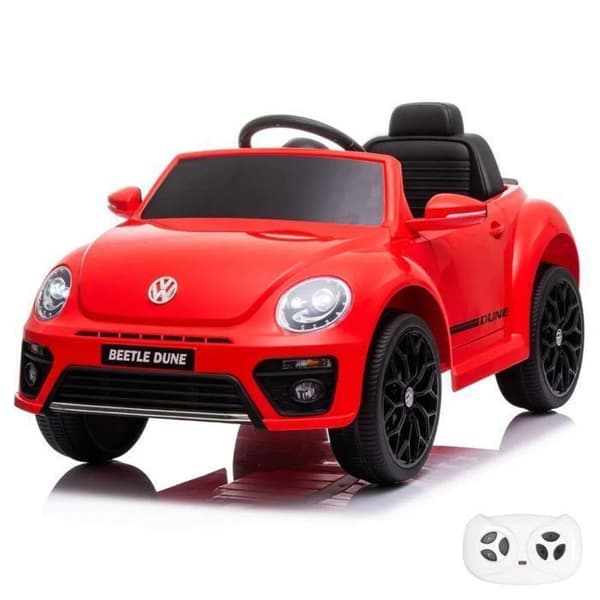 Barnbil - Volkswagen Beetle 12V - 1 till 4 år - Röd