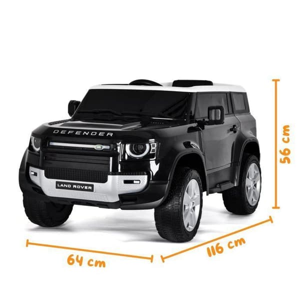 Elbil för Barn Land Rover Defender - 12V - 1 till 6 år - Svart
