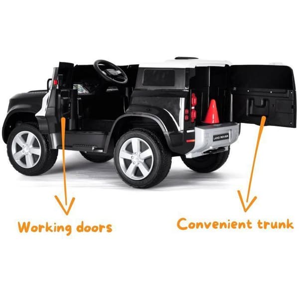 Elbil för Barn Land Rover Defender - 12V - 1 till 6 år - Svart