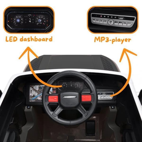 Elbil för Barn Land Rover Defender - 12V - 1 till 6 år - Svart