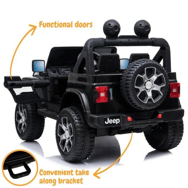 Batteribil 12V - Jeep Wrangler Rubicon - 2 till 6 år - Svart