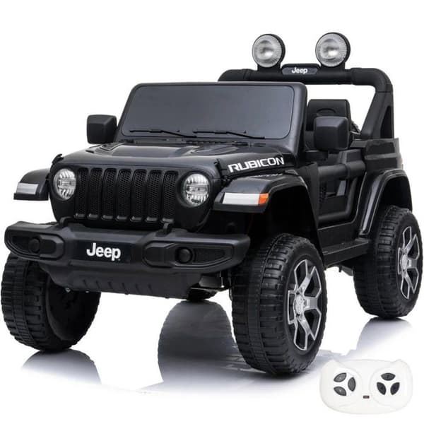 Batteribil 12V - Jeep Wrangler Rubicon - 2 till 6 år - Svart