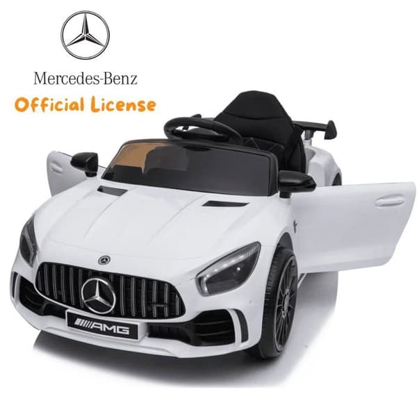 Elbil Barn 12V - Mercedes GT-R AMG - 1 till 5 år - Vit
