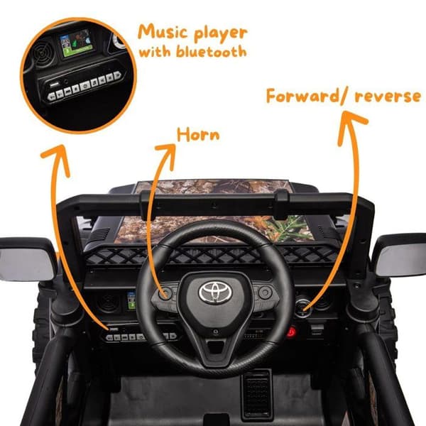 Batteribil för Barn - Toyota FJ Cruiser - 12V - 1 till 6 år - Svart