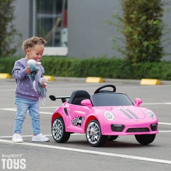 Barnens Elbil - Porsche 911 Stil - 12V - 1 till 5 år - Rosa