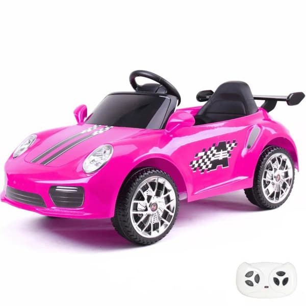 Barnens Elbil - Porsche 911 Stil - 12V - 1 till 5 år - Rosa