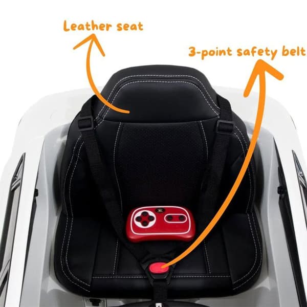 Barnbil BMW X6M - 12V - 1 till 6 år - EVA-hjul - Vit