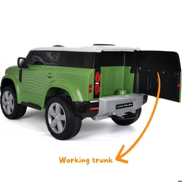 Barnens Elbil Land Rover Defender - 12V - 1 till 6 år - Grön