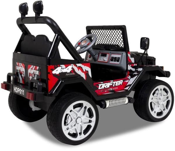 Barnbil - Jeep Drifter - Batteri 12V - 1 till 6 år - Svart