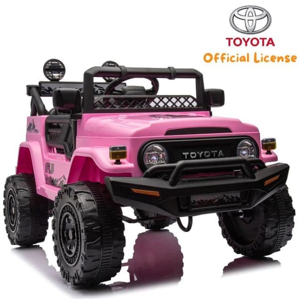 Barnbilsbatteri - Toyota FJ Cruiser - 12V - 1 till 6 år - Rosa