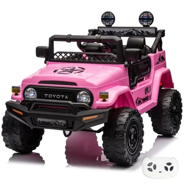 Barnbilsbatteri - Toyota FJ Cruiser - 12V - 1 till 6 år - Rosa