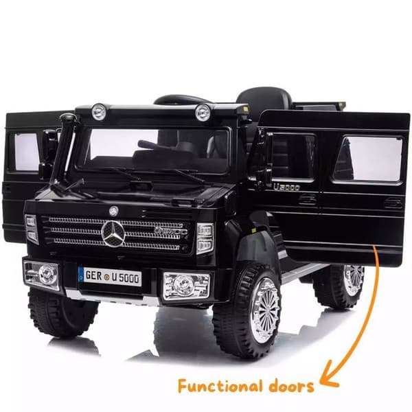 Electrisk Buggy för Barn - Mercedes Unimog U5000 - 12V - 1 till 6 år - Svart