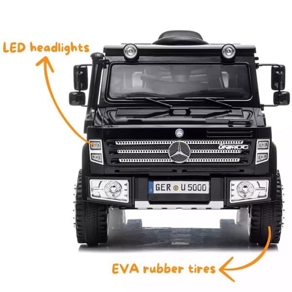 Electrisk Buggy för Barn - Mercedes Unimog U5000 - 12V - 1 till 6 år - Svart
