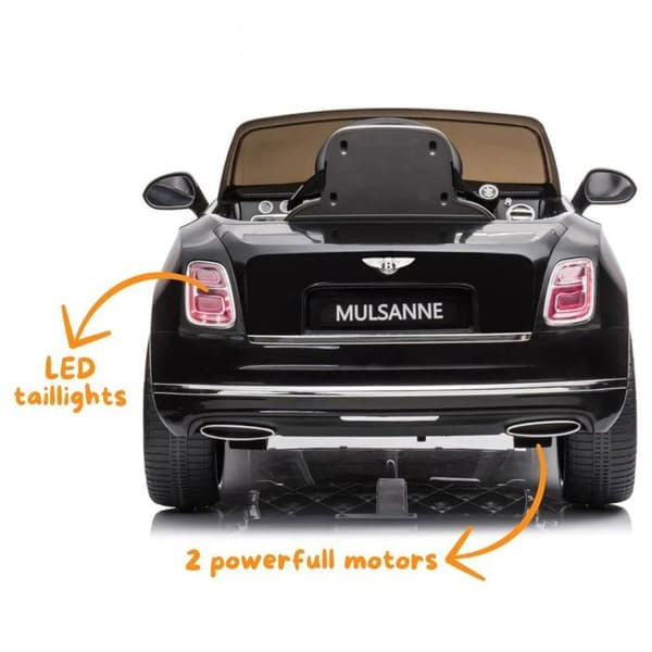 Barnbil Elbilar - Bentley Mulsanne - 12V - 3 till 6 år - Svart