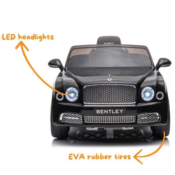 Barnbil Elbilar - Bentley Mulsanne - 12V - 3 till 6 år - Svart