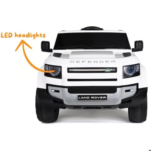 Barnbil Land Rover Defender - 12V - 1 till 6 år - Vit