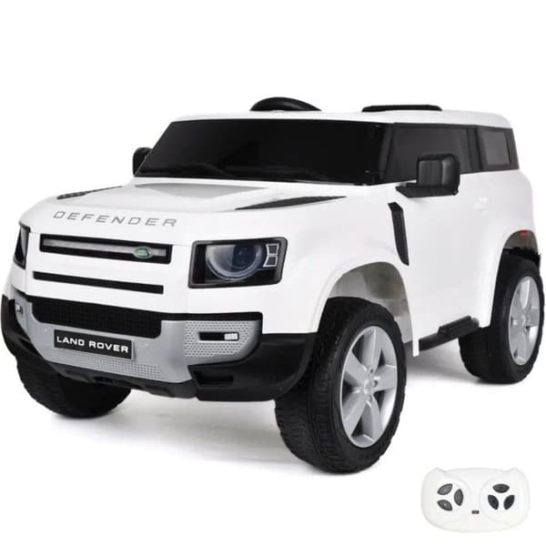 Barnbil Land Rover Defender - 12V - 1 till 6 år - Vit