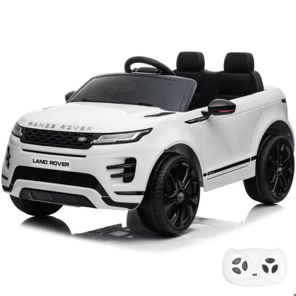 E-bil 12V - Range Rover Evoque - 2 till 6 år - EVA-hjul - Vit