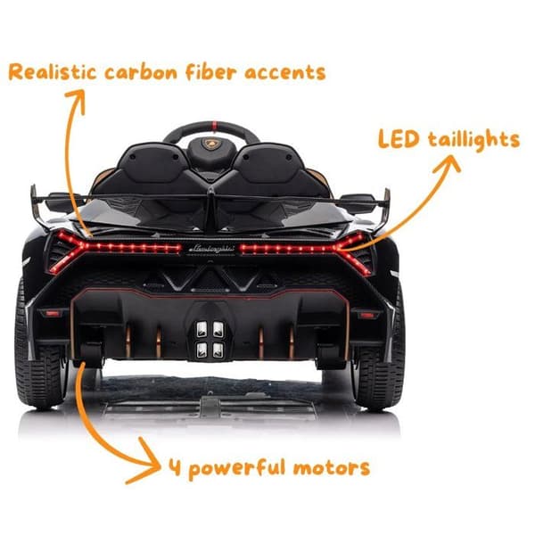 Barn Elbil Lamborghini Veneno - 12V - 1 till 6 år - Svart