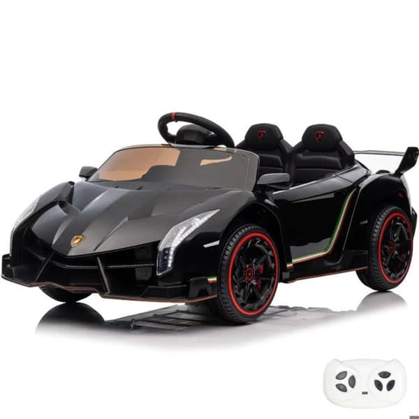 Barn Elbil Lamborghini Veneno - 12V - 1 till 6 år - Svart
