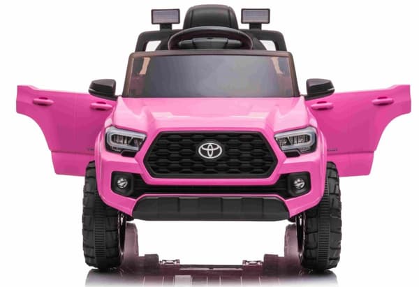 Toyota Tacoma El-Bil till Barn 12V  m/Lädersäte +2.4G Fjärrkontroll, Pink