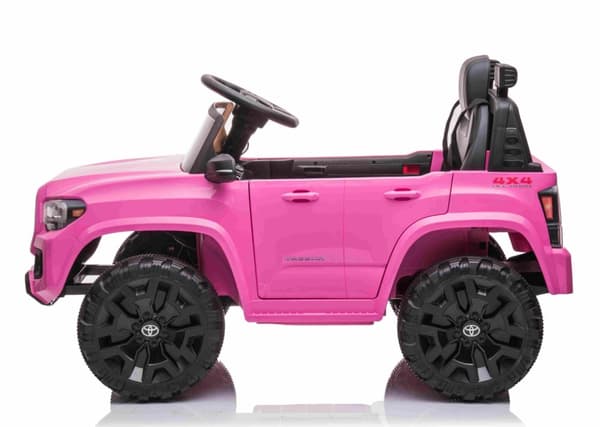 Toyota Tacoma El-Bil till Barn 12V  m/Lädersäte +2.4G Fjärrkontroll, Pink