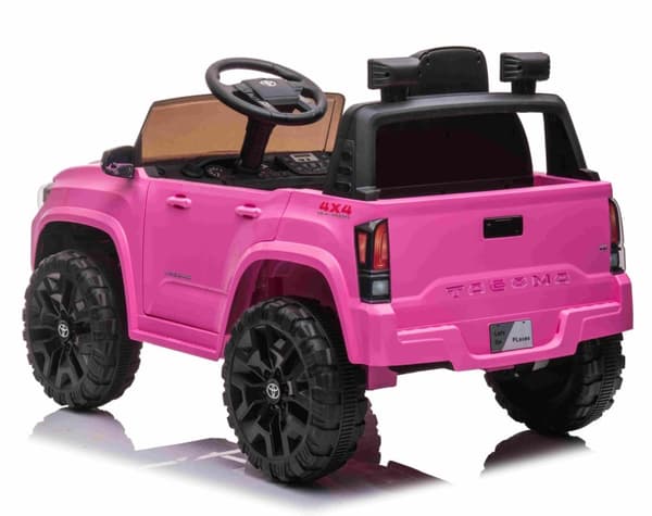 Toyota Tacoma El-Bil till Barn 12V  m/Lädersäte +2.4G Fjärrkontroll, Pink