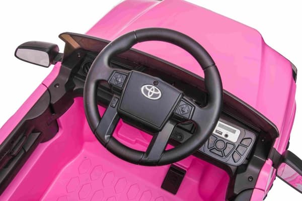 Toyota Tacoma El-Bil till Barn 12V  m/Lädersäte +2.4G Fjärrkontroll, Pink