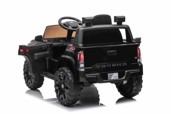 Toyota Tacoma El-Bil till Barn 12V  m/Lädersäte +2.4G Fjärrkontroll, Svart