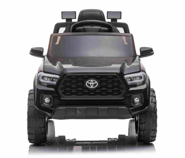 Toyota Tacoma El-Bil till Barn 12V  m/Lädersäte +2.4G Fjärrkontroll, Svart