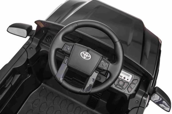 Toyota Tacoma El-Bil till Barn 12V  m/Lädersäte +2.4G Fjärrkontroll, Svart