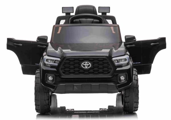 Toyota Tacoma El-Bil till Barn 12V  m/Lädersäte +2.4G Fjärrkontroll, Svart