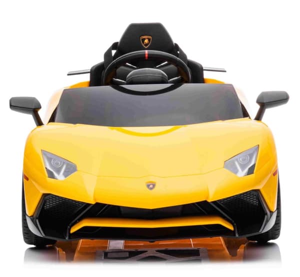 Lamborghini Aventador SV El-Bil till Barn 12V  m/Lädersäte +2.4G Gul