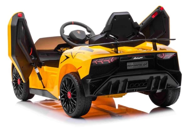 Lamborghini Aventador SV El-Bil till Barn 12V  m/Lädersäte +2.4G Gul