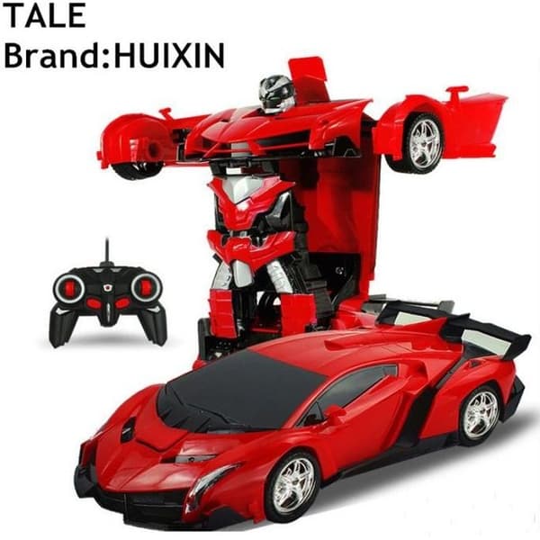 Leksak - HUIXIN - RC Car Transformation Robots - Röd - Fjärrkontroll - 6 år och uppåt