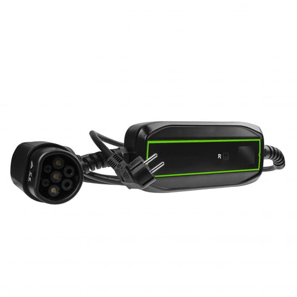 Green Cell - GC EV PowerCable 3,6kW Schuko mobilladdare - Typ 2 för laddning av elbilar och plug-in hybrider