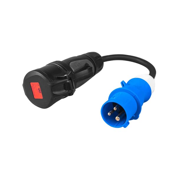 Green Cell - Strømadapter Blå CEE 16A 230V 3P til Rød CEE 16A 400V 5P
