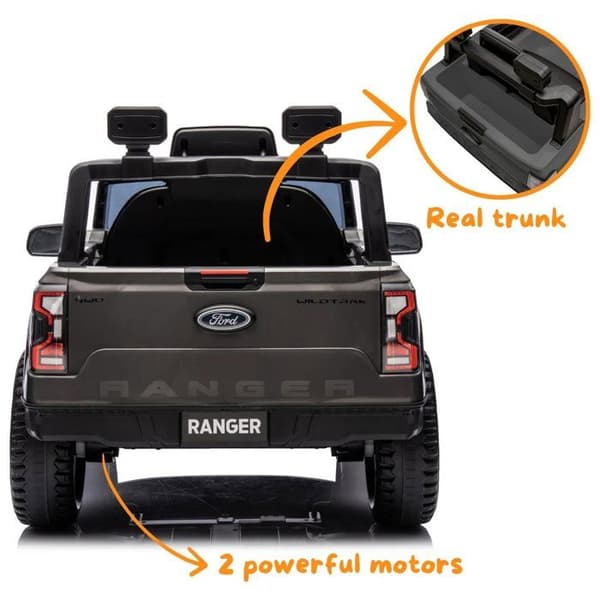Elbil Barn 12V - Ford Ranger - 1 till 6 år - Grå