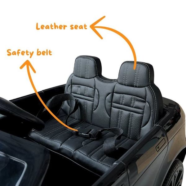 Elbil 12V - Range Rover Evoque - 2 till 6 år - EVA-hjul - Svart