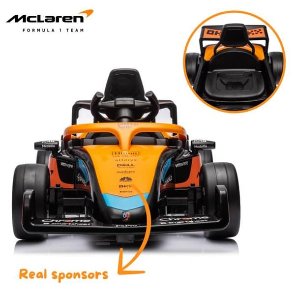 Elbil Barn 12V - McLaren Formel 1 - 1 till 5 år - Orange