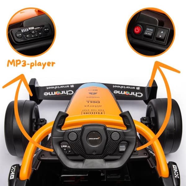 Elbil Barn 12V - McLaren Formel 1 - 1 till 5 år - Orange