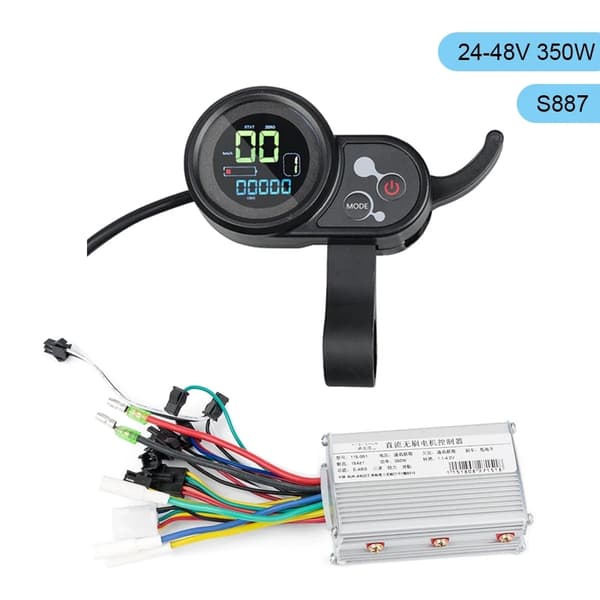 Harjaton moottorinohjain, kaksitilatoiminto, LCD-näyttö, 24V-48 350W S887