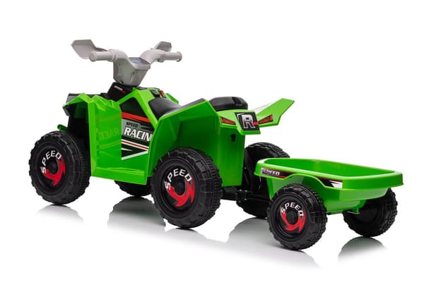 XMX630T Green Battery Quad Bike With Trailer